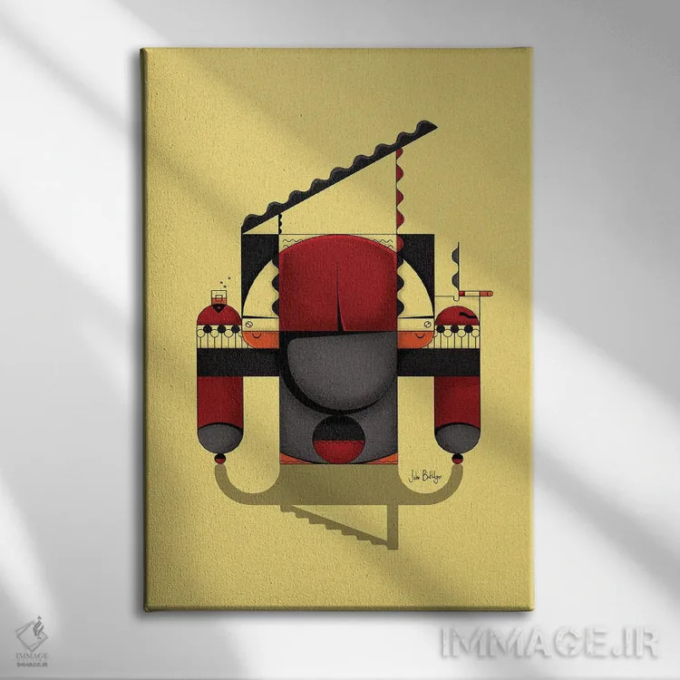 تابلو مرد پیانیست اثر جان باتالگازی - نمای روبهرو روی دیوار