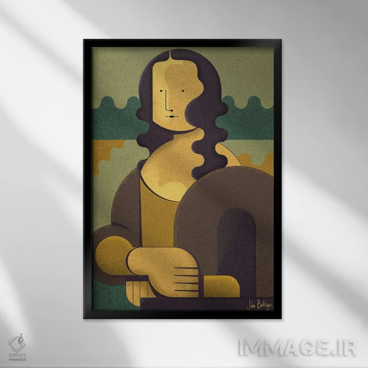 تابلو مونا من اثر جان باتالگازی - نمای قابدار مشکی