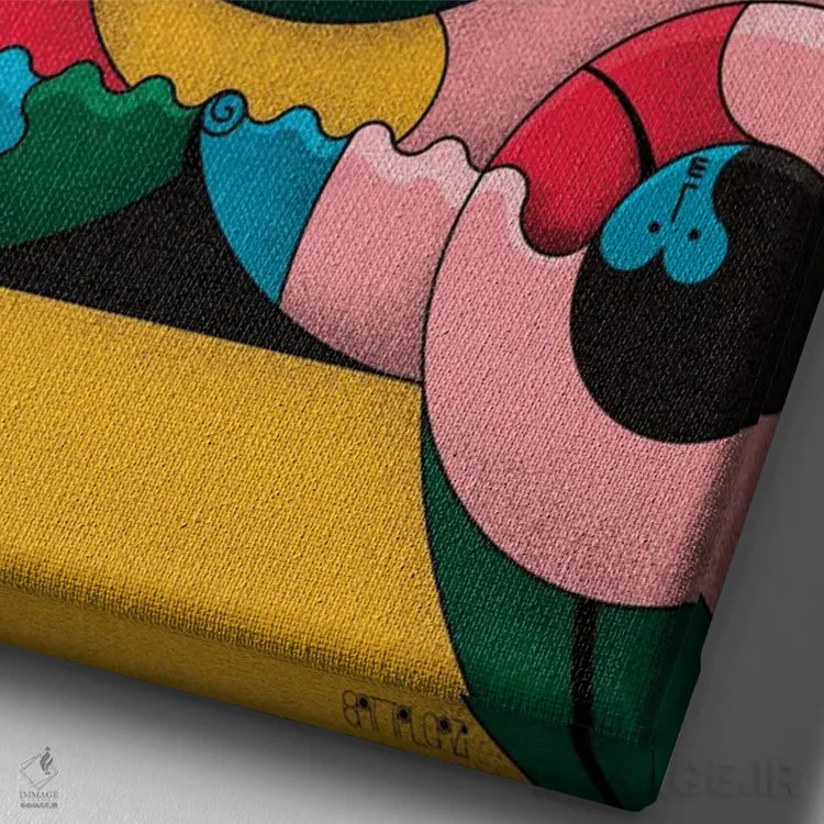 تابلو با هم اثر جان باتالگازی - نمای نزدیک بافت بوم