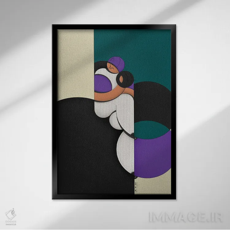 تابلو رندی (اسم خاص) اثر جان باتالگازی - نمای قابدار مشکی