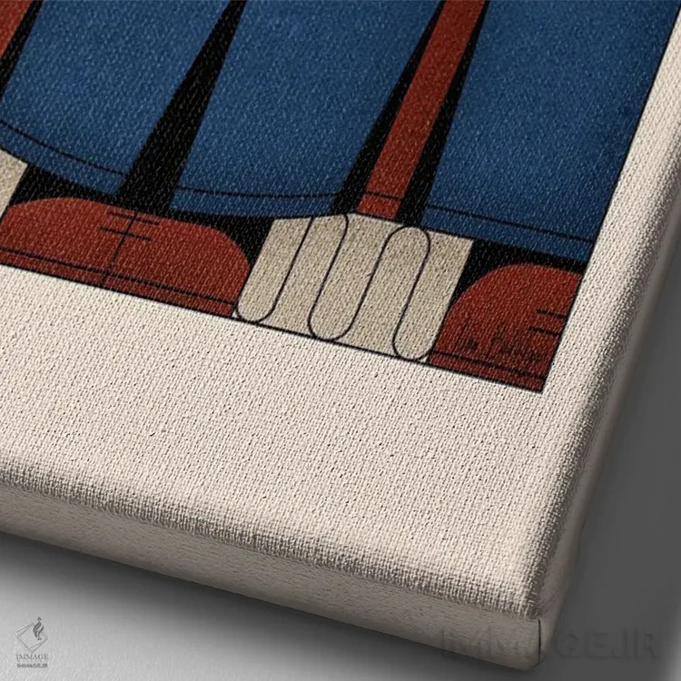 تابلو رفت و آمد (روزمره) اثر جان باتالگازی - نمای نزدیک بافت بوم