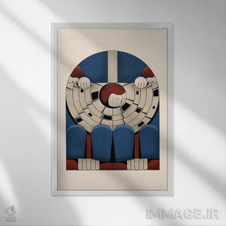 تابلو رفت و آمد (روزمره) اثر جان باتالگازی - نمای قابدار سفید