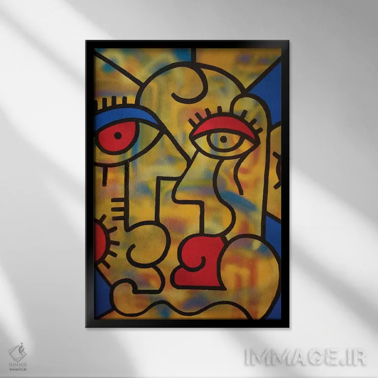 تابلو زوج روانگردان (سبک هنری) اثر بیلی آرتیست - نمای قابدار مشکی