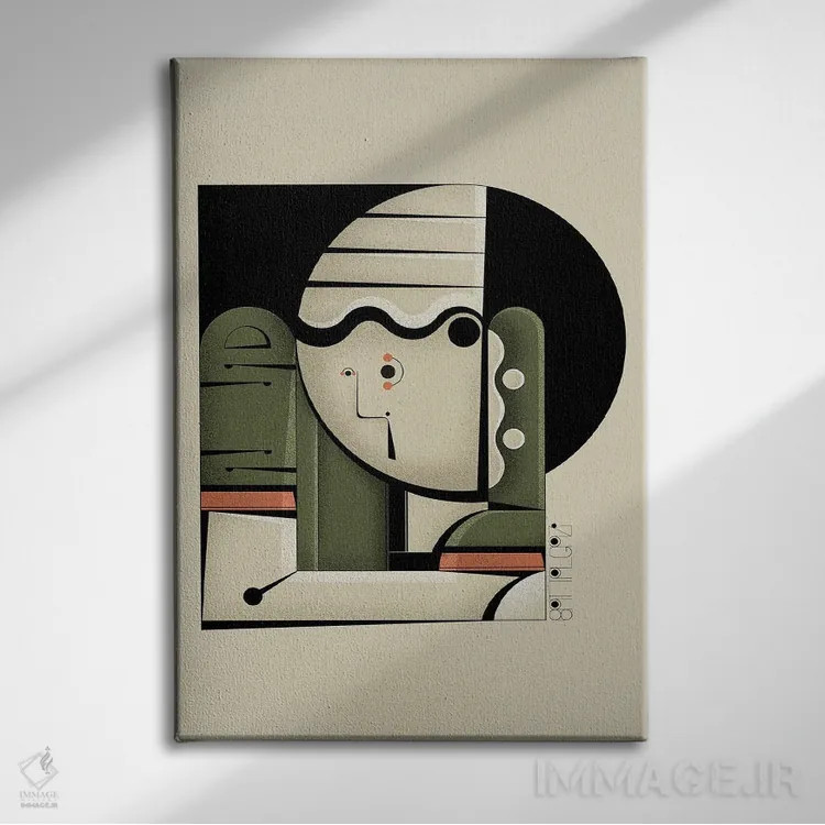 تابلو اوکییویه سبز (نقاشی ژاپنی) اثر جان باتالگازی - نمای روبهرو روی دیوار