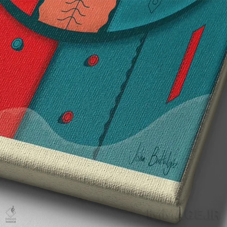 تابلو زوج زیر باران اثر جان باتالگازی - نمای نزدیک بافت بوم