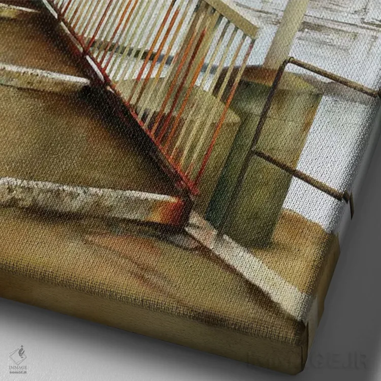 تابلو پل عابر پیاده اثر برحذر از خلأ (نام آرتیست/استودیو) - نمای نزدیک بافت بوم