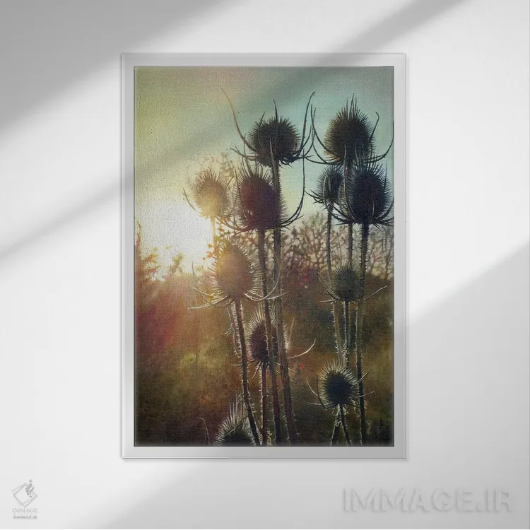 تابلو زندگی پارکی اثر برحذر از خلأ (نام آرتیست/استودیو) - نمای قابدار سفید