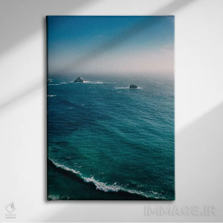 تابلو آبی بیگ سور اثر بثانی یانگ - نمای روبهرو روی دیوار