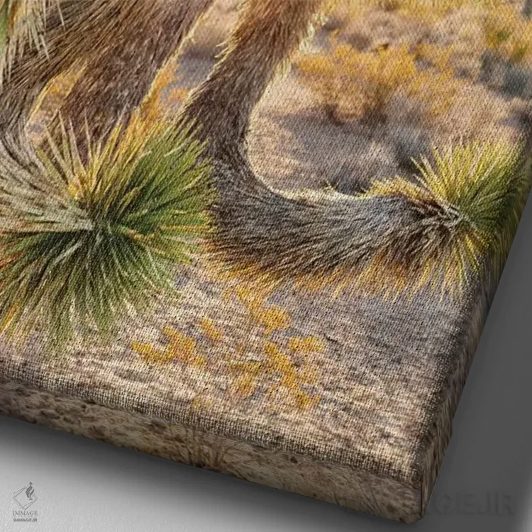 تابلو طلوع خورشید در جاشوا تری اثر بثانی یانگ - نمای نزدیک بافت بوم