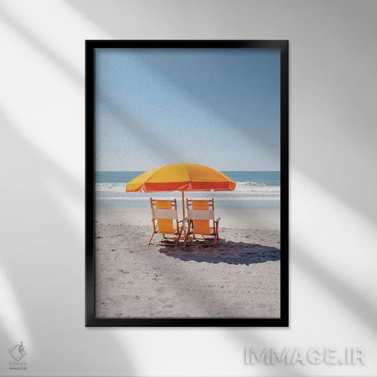 تابلو ساحل فالی II اثر بثانی یانگ - نمای قابدار مشکی