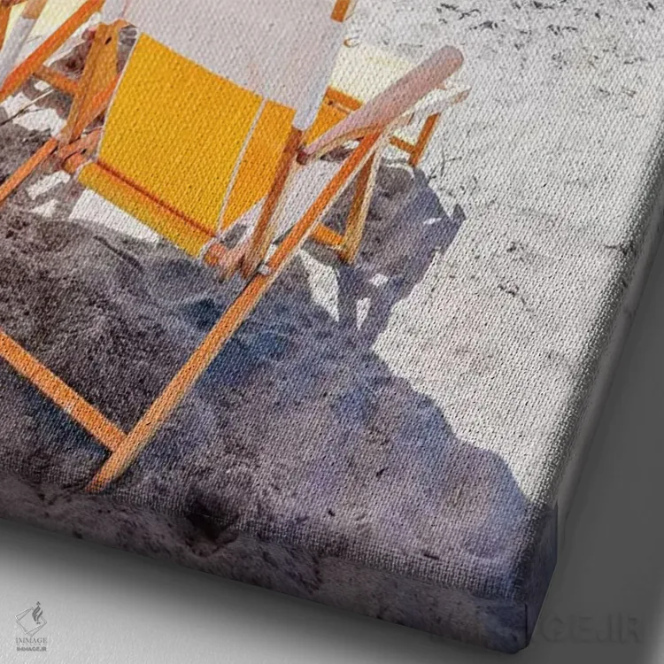 تابلو ساحل فالی IV اثر بثانی یانگ - نمای نزدیک بافت بوم