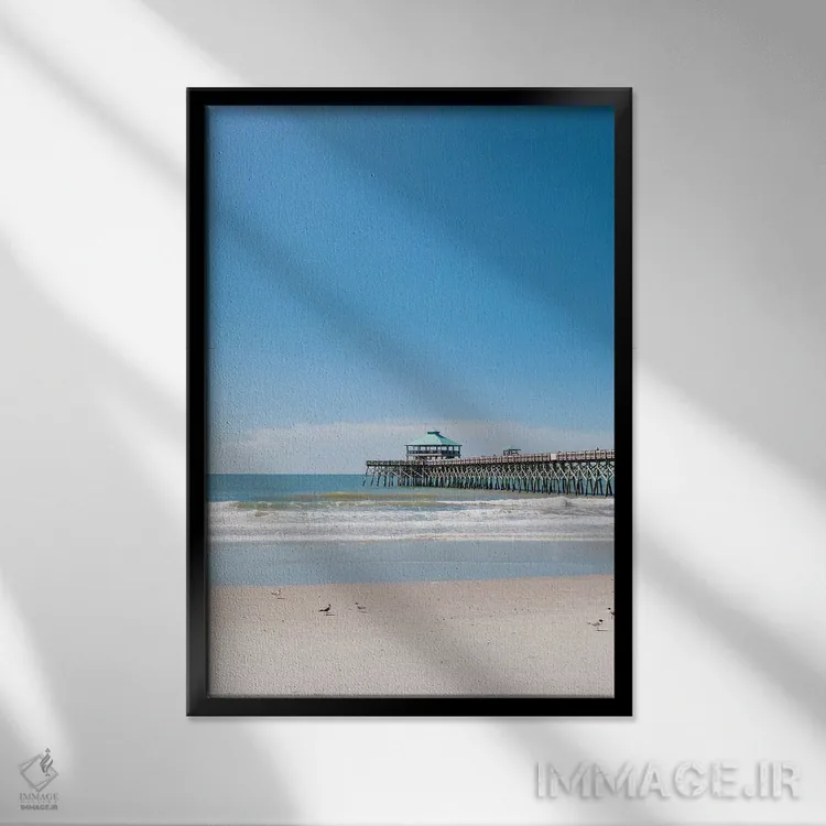 تابلو ساحل فالی III اثر بثانی یانگ - نمای قابدار مشکی