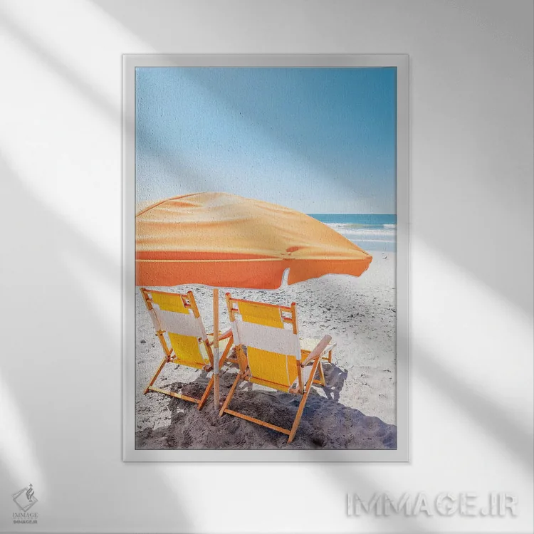 تابلو ساحل فالی IV اثر بثانی یانگ - نمای قابدار سفید