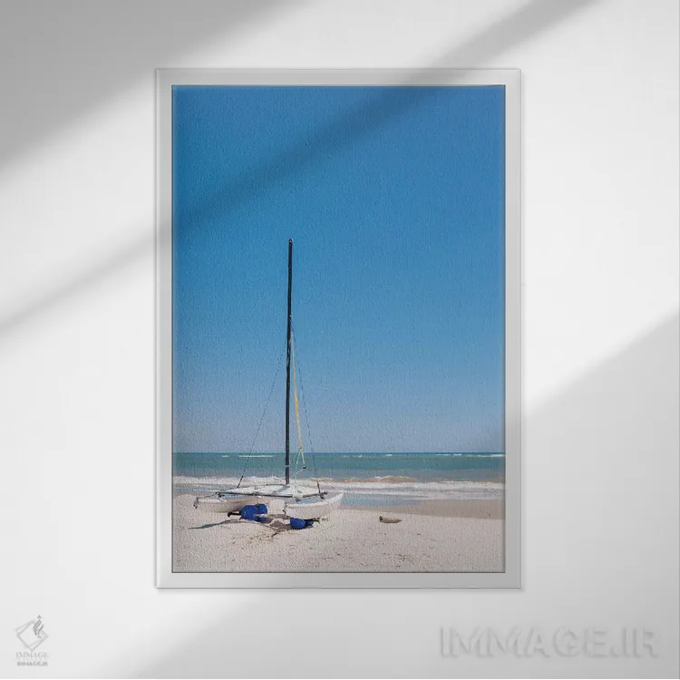 تابلو جزیره سالیوان XXII اثر بثانی یانگ - نمای قابدار سفید