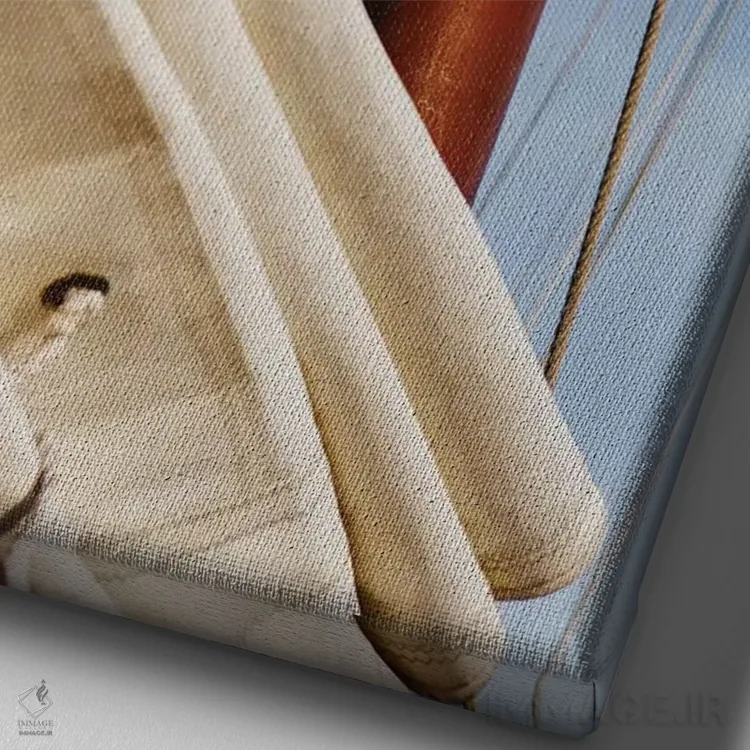 تابلو قایق بادبانی چارلستون III اثر بثانی یانگ - نمای نزدیک بافت بوم