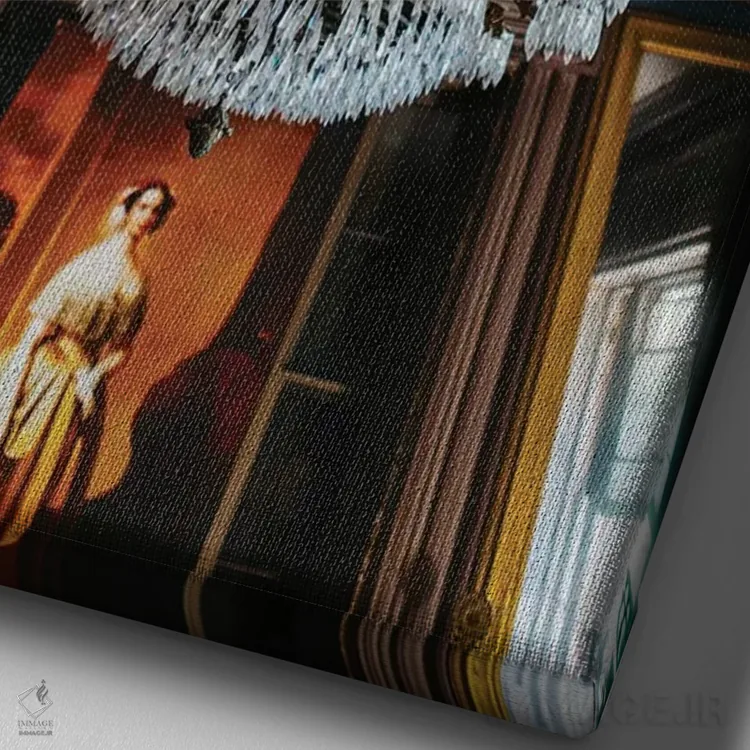 تابلو لوستر چارلستون VI اثر بثانی یانگ - نمای نزدیک بافت بوم