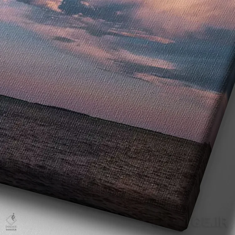 تابلو غروب چارلستون IX اثر بثانی یانگ - نمای نزدیک بافت بوم