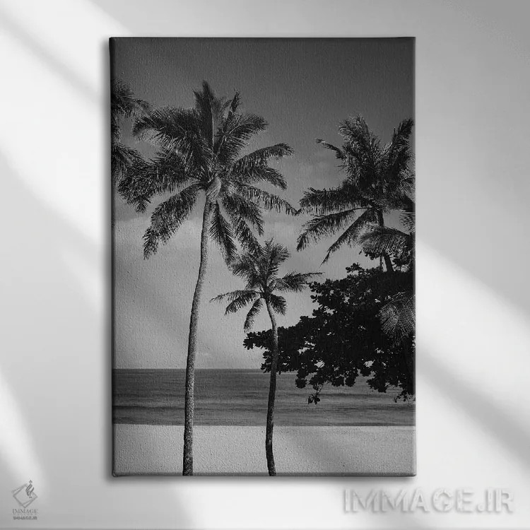 تابلو نخلهای هاوایی V اثر بثانی یانگ - نمای روبهرو روی دیوار