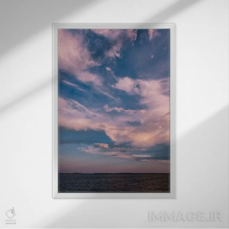 تابلو غروب چارلستون IX اثر بثانی یانگ - نمای قابدار سفید