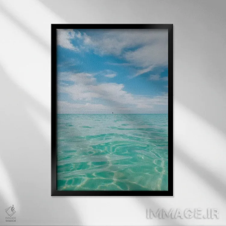 تابلو آب فلوریدا V اثر بثانی یانگ - نمای قابدار مشکی