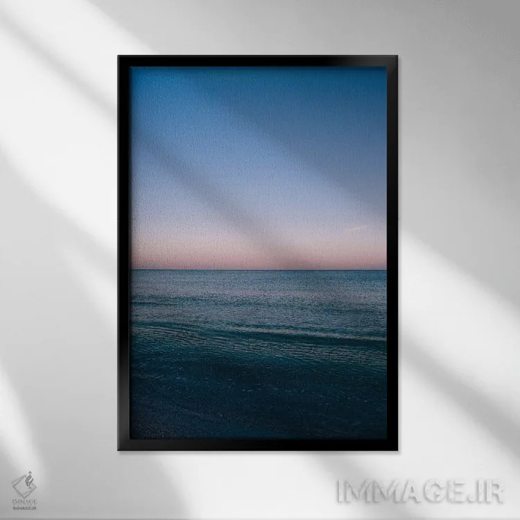 تابلو طلوع خورشید بر اقیانوس فلوریدا اثر بثانی یانگ - نمای قابدار مشکی