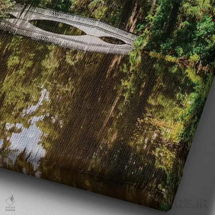 تابلو باغ مگنولیا چارلستون V اثر بثانی یانگ - نمای نزدیک بافت بوم