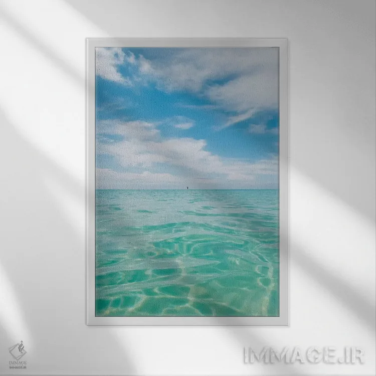 تابلو آب فلوریدا V اثر بثانی یانگ - نمای قابدار سفید
