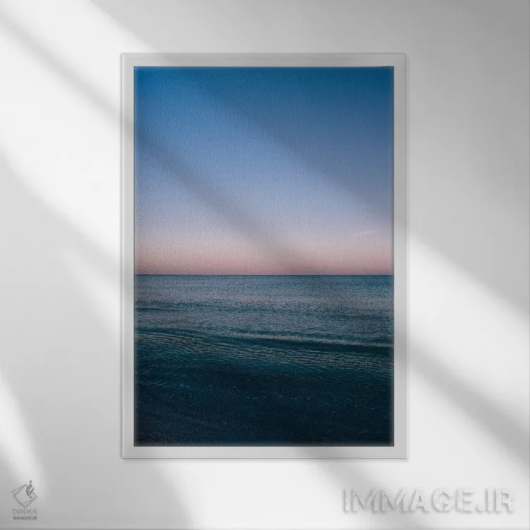 تابلو طلوع خورشید بر اقیانوس فلوریدا اثر بثانی یانگ - نمای قابدار سفید