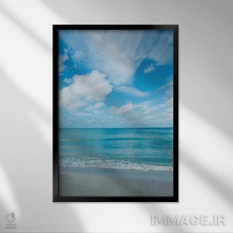تابلو منظره اقیانوس فلوریدا II اثر بثانی یانگ - نمای قابدار مشکی