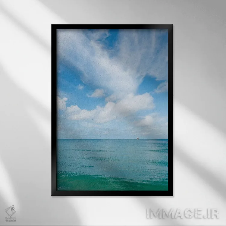 تابلو منظره اقیانوس فلوریدا V اثر بثانی یانگ - نمای قابدار مشکی