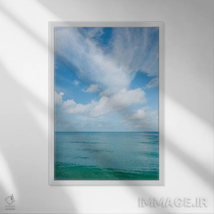 تابلو منظره اقیانوس فلوریدا V اثر بثانی یانگ - نمای قابدار سفید