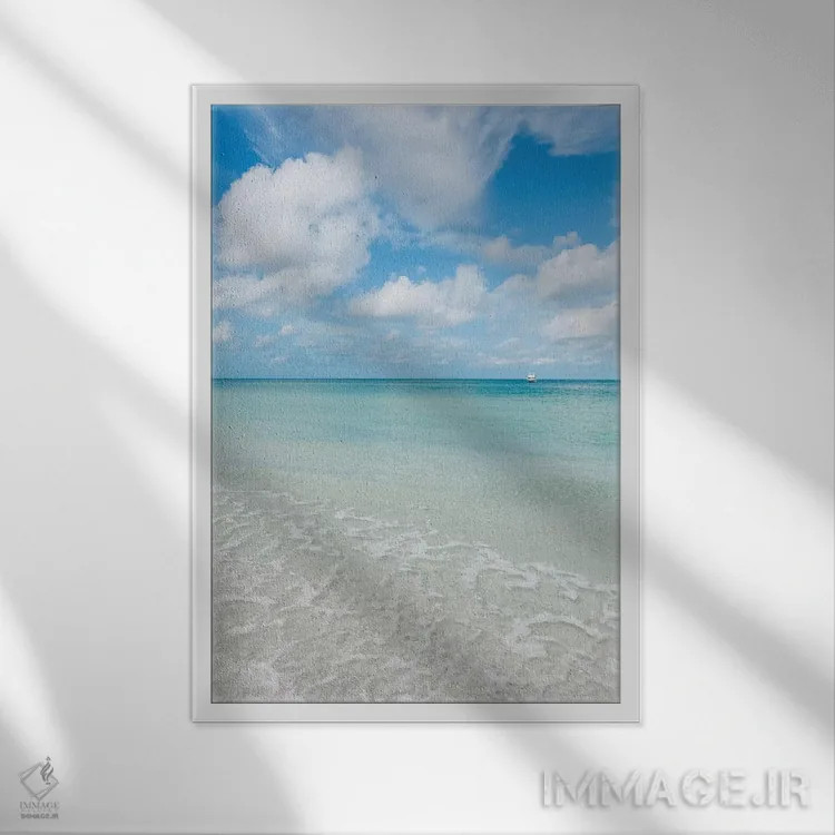 تابلو منظره اقیانوس فلوریدا VII اثر بثانی یانگ - نمای قابدار سفید