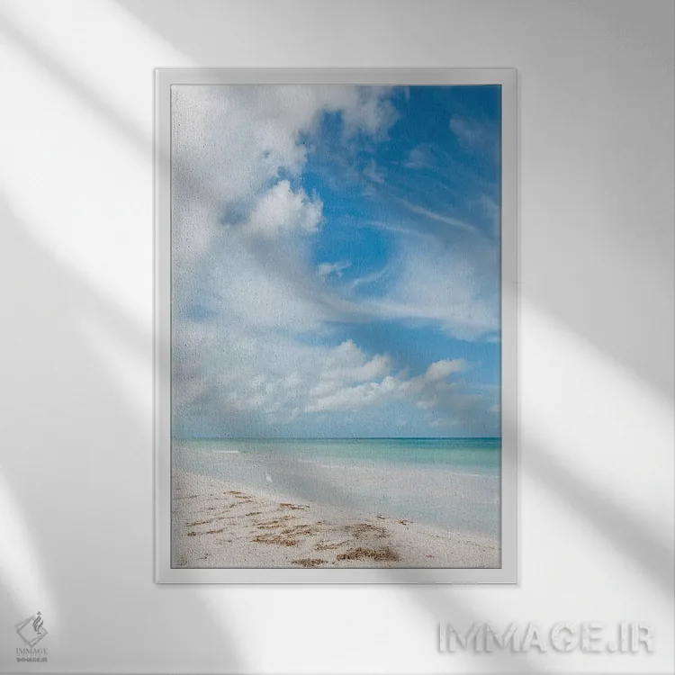 تابلو منظره اقیانوس فلوریدا X اثر بثانی یانگ - نمای قابدار سفید