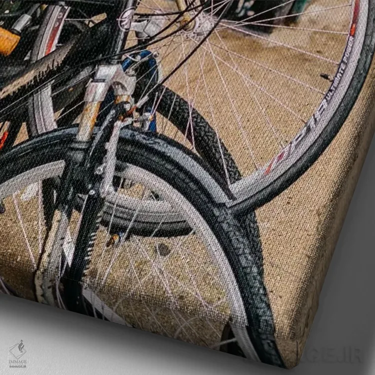 تابلو دوچرخه بروکلین II اثر بثانی یانگ - نمای نزدیک بافت بوم