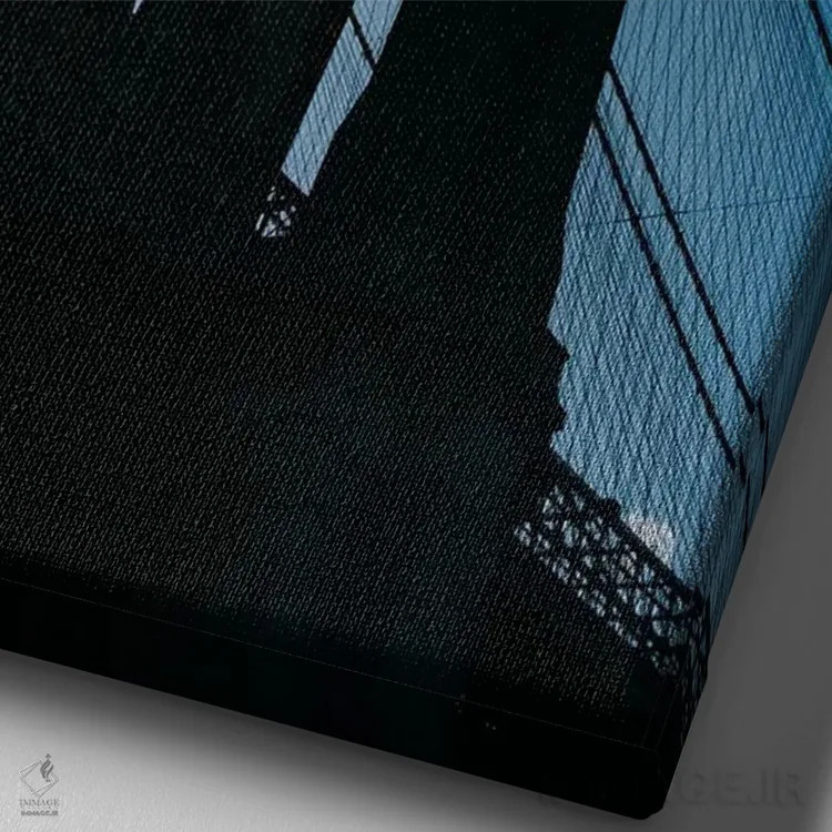 تابلو آسمان آبی بروکلین II اثر بثانی یانگ - نمای نزدیک بافت بوم