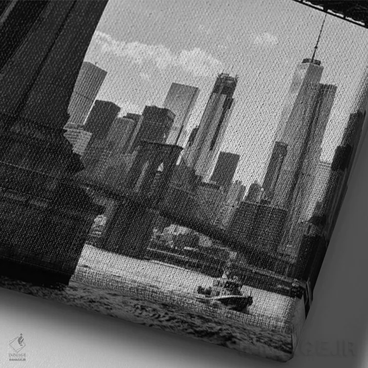 تابلو دامبو بروکلین هفت اثر بثانی یانگ - نمای نزدیک بافت بوم