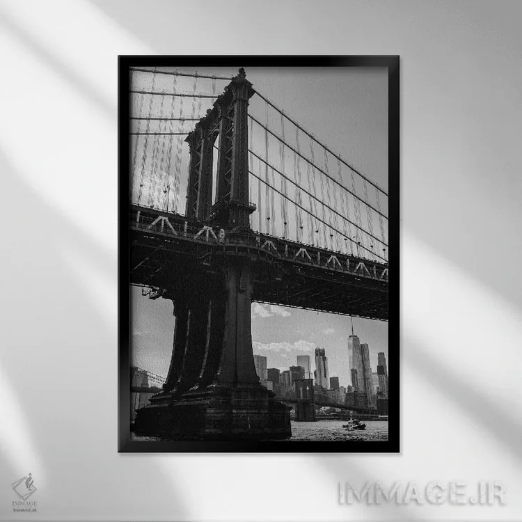 تابلو دامبو بروکلین هفت اثر بثانی یانگ - نمای قابدار مشکی