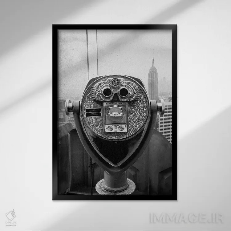 تابلو حالت روحی نیویورک هشت اثر بثانی یانگ - نمای قابدار مشکی