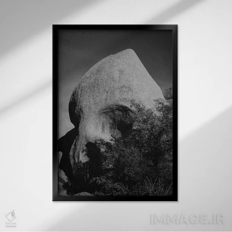 تابلو صخرهٔ جمجمه سه اثر بثانی یانگ - نمای قابدار مشکی