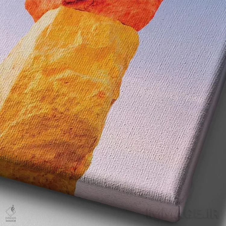 تابلو ماه هفت کوه جادویی شش اثر بثانی یانگ - نمای نزدیک بافت بوم