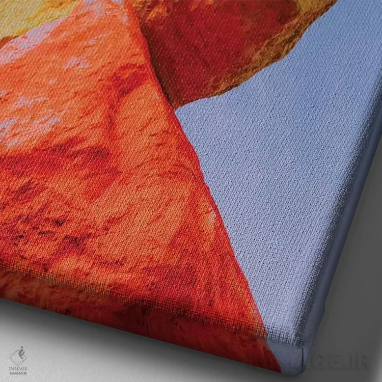 تابلو طلوع هفت کوه جادویی چهار اثر بثانی یانگ - نمای نزدیک بافت بوم