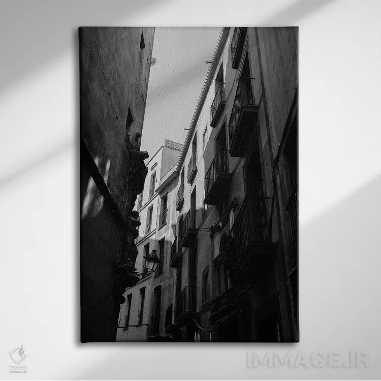 تابلو معماری بارسلونا چهار اثر بثانی یانگ - نمای روبهرو روی دیوار