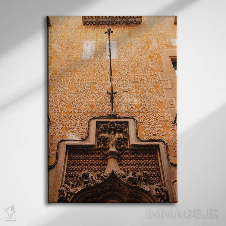 تابلو معماری بارسلونا اثر بثانی یانگ - نمای روبهرو روی دیوار