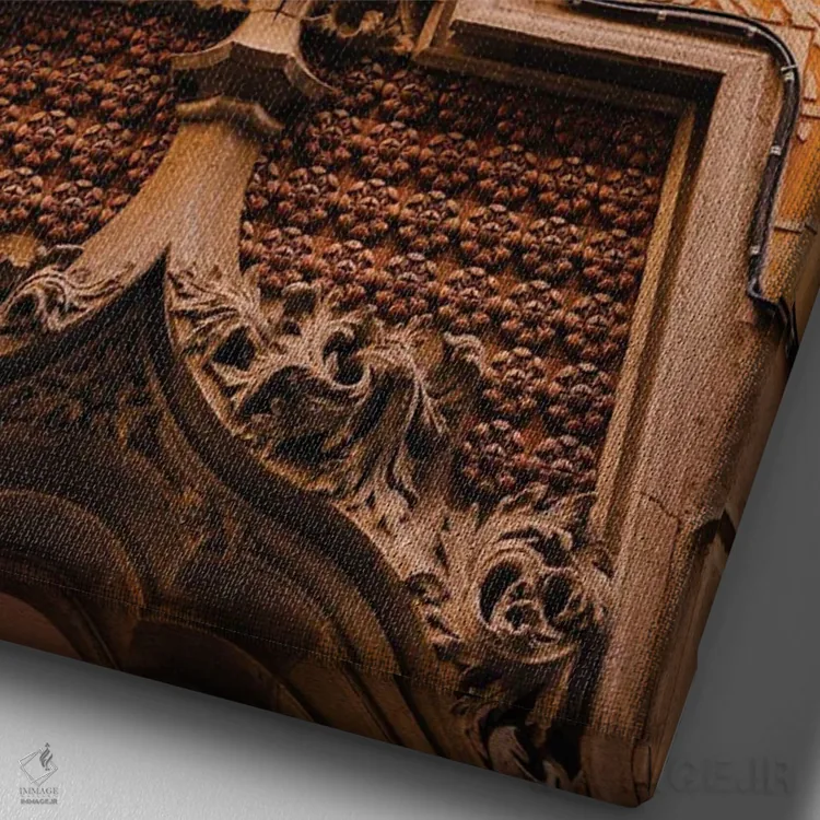 تابلو معماری بارسلونا اثر بثانی یانگ - نمای نزدیک بافت بوم