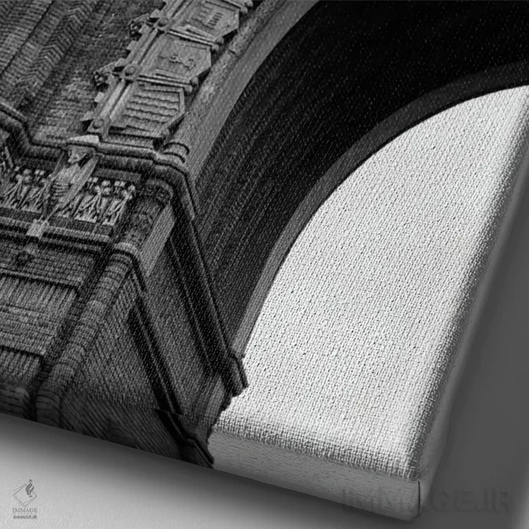 تابلو طاق نصرت بارسلونا اثر بثانی یانگ - نمای نزدیک بافت بوم