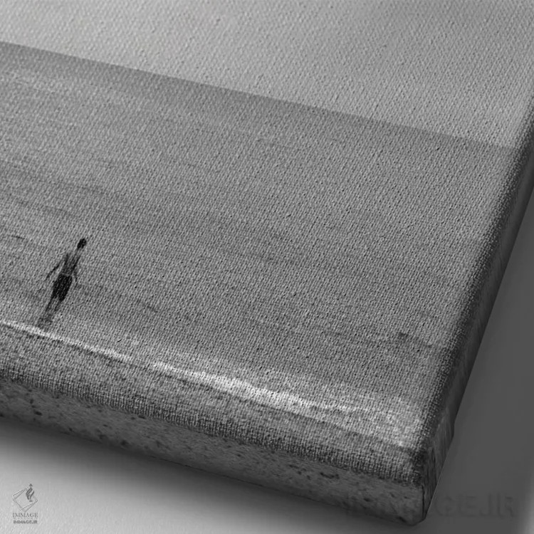 تابلو ساحل بارسلونا اثر بثانی یانگ - نمای نزدیک بافت بوم