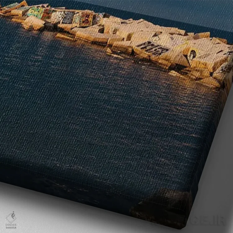 تابلو ساحل بارسلونا پنج اثر بثانی یانگ - نمای نزدیک بافت بوم