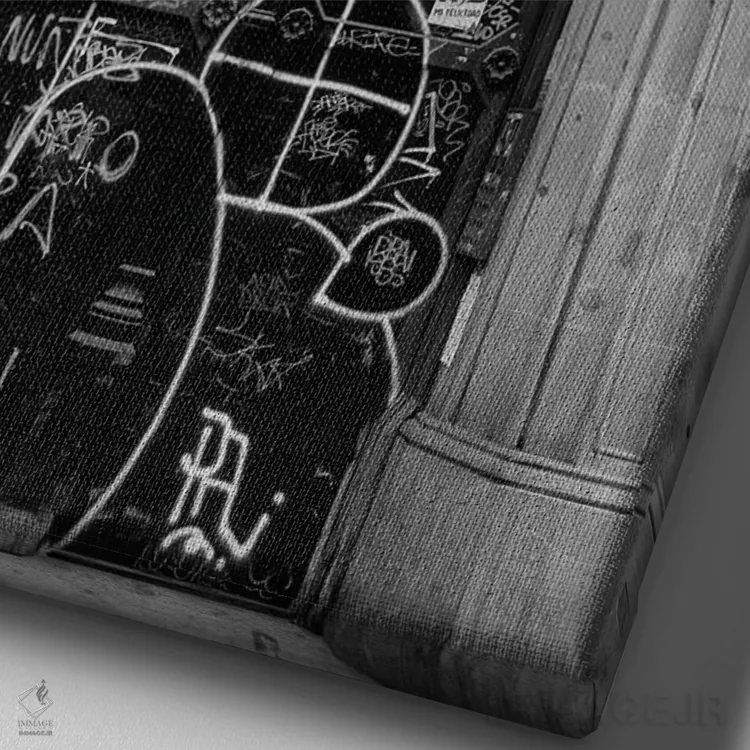 تابلو درهای بارسلونا دو اثر بثانی یانگ - نمای نزدیک بافت بوم