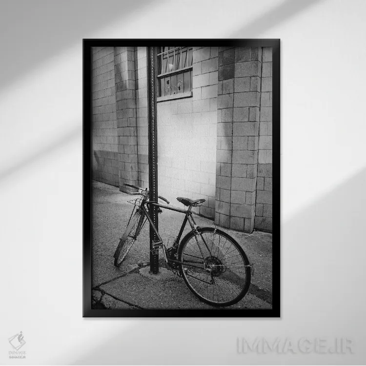 تابلو دوچرخه بروکلین اثر بثانی یانگ - نمای قابدار مشکی