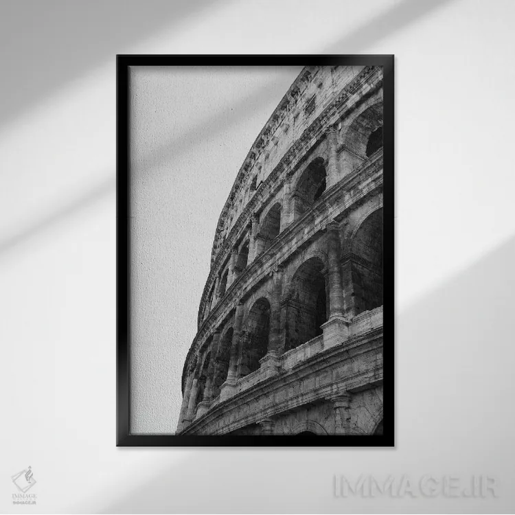 تابلو کولوسئوم روم سه اثر بثانی یانگ - نمای قابدار مشکی